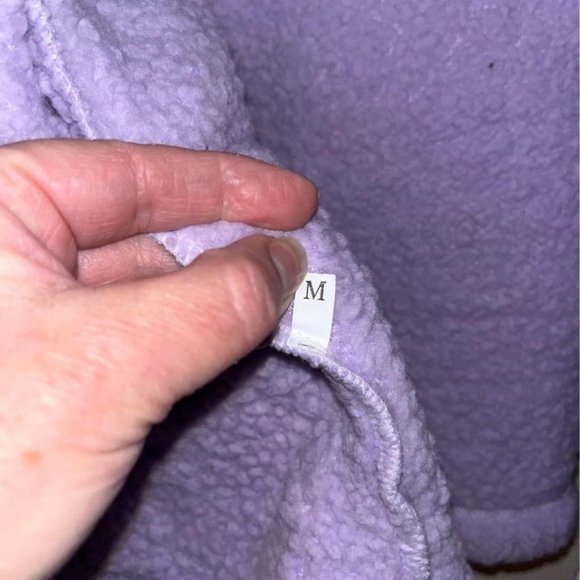 Purple Open Front Hooded Sweater - Picture 3 of 7
